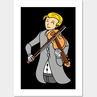 Violinist boy Posters and Art